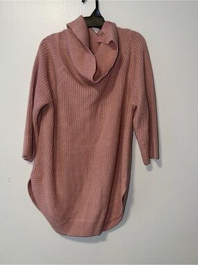 89th & Madison Blush Pink Cowl Neck Knit Sweater